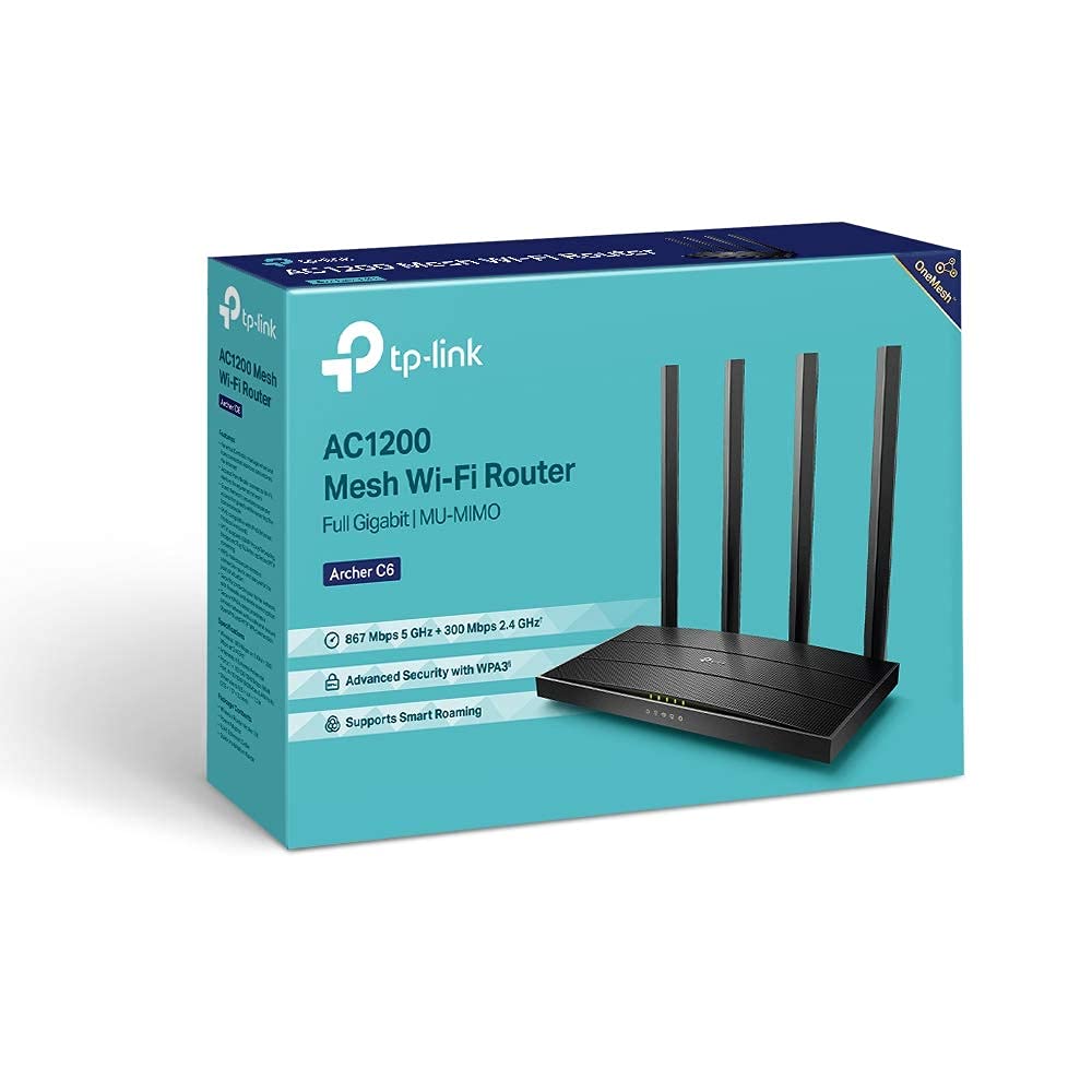 TP-Link Archer c6 1200Mbps bouble Band Router Black